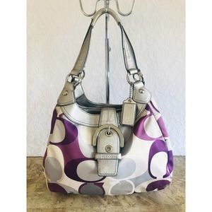Coach Purse soho lyn scarf sateen shoulder bag